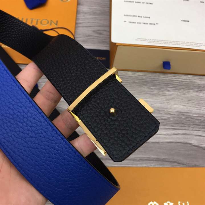 LOUIS VUITTON OPTIC 40MM REVERSIBLE BELT BLUE/BLACK - B78