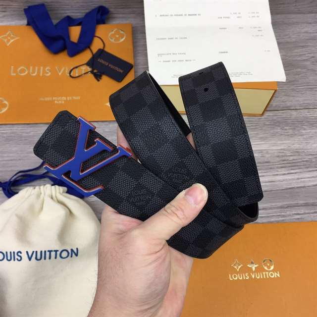 LOUIS VUITTON INITIALES 40MM REVERSIBLE DAMIER INFINI LEATHER BELT - B87