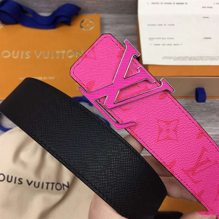 LOUIS VUITTON INITIALES 40MM REVERSIBLE BELT PINK - B81
