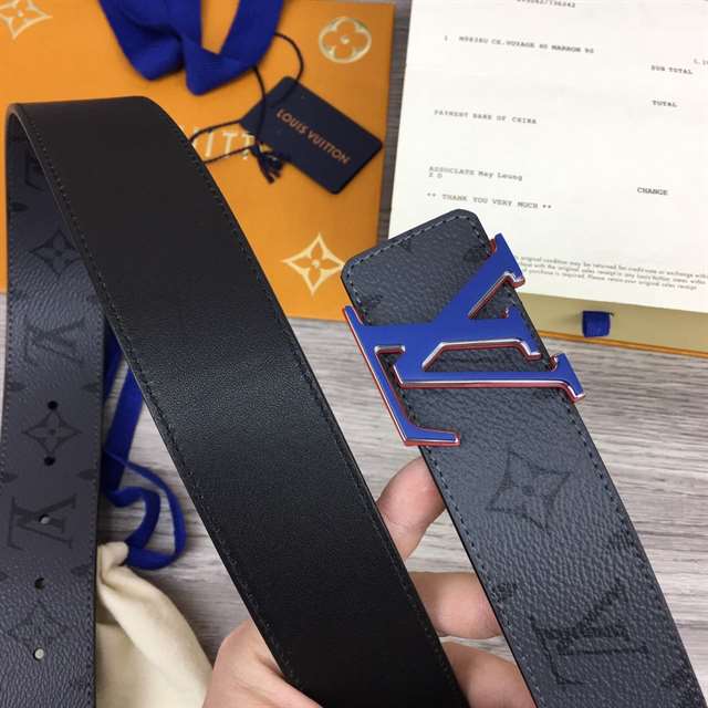 LOUIS VUITTON INITIALES 40MM REVERSIBLE MONOGRAM CANVAS BELT - B86