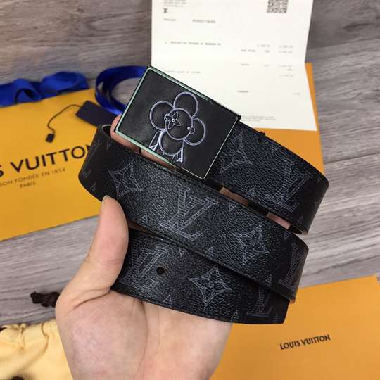 LOUIS VUITTON BELT METROPOLE MONOGRAM VIVIENNE ECLIPSE BLACK - B131