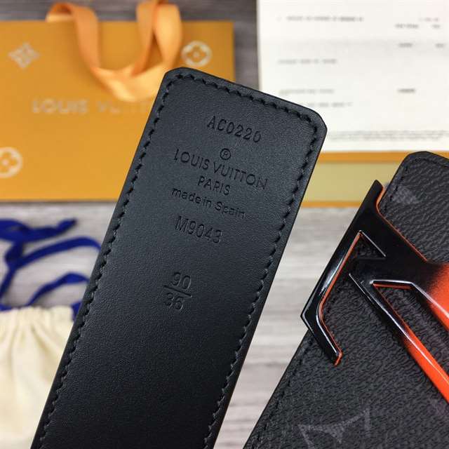 LOUIS VUITTON INITIALES 40MM REVERSIBLE MONOGRAM CANVAS BELT - B96