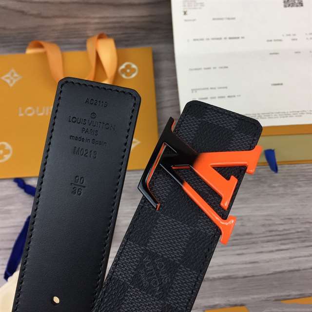 LOUIS VUITTON INITIALES 40MM REVERSIBLE DAMIER GRAPHITE CANVAS BELT - B94