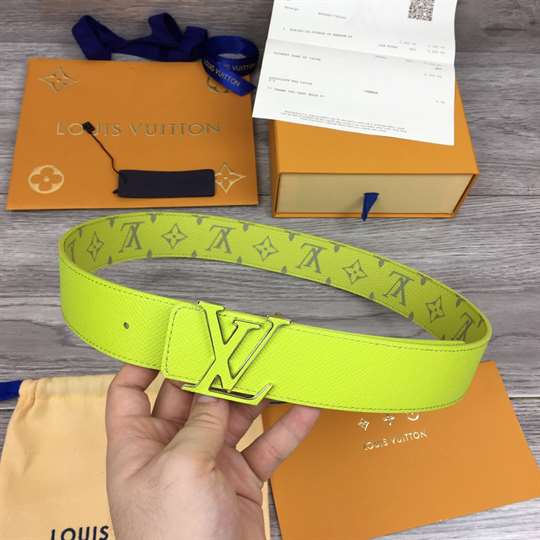 LOUIS VUITTON MEN'S INITIALES 40MM REVERSIBLE BELT YELLOW - B128