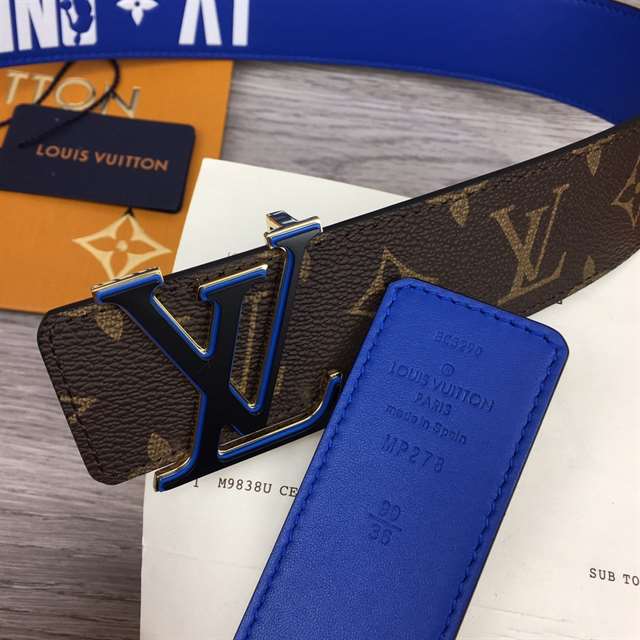 LOUIS VUITTON X NBA 3 STEPS 40MM REVERSIBLE MONOGRAM CANVAS BELT - B114