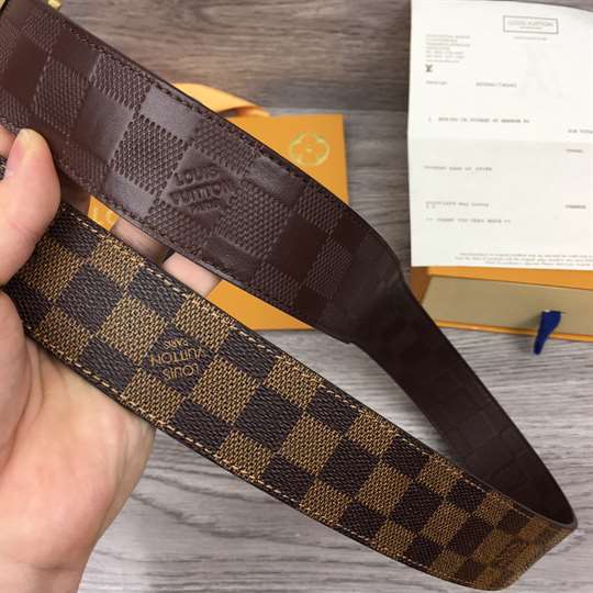 L0UIS VUITT0N NEO INVENTEUR REVERSIBLE 40MM DAMIER EBENE CANVAS BELT - B133