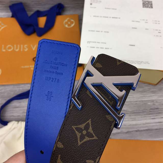 LOUIS VUITTON X NBA 3 STEPS 40MM REVERSIBLE MONOGRAM CANVAS BELT - B113