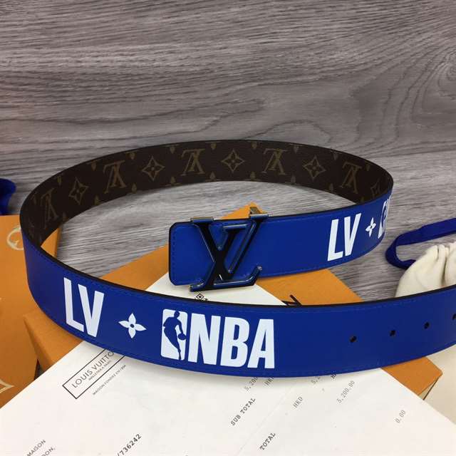 LOUIS VUITTON X NBA 3 STEPS 40MM REVERSIBLE MONOGRAM CANVAS BELT - B114