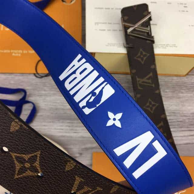 LOUIS VUITTON X NBA 3 STEPS 40MM REVERSIBLE MONOGRAM CANVAS BELT - B100