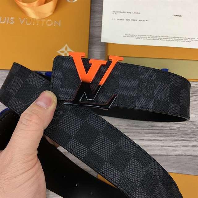 LOUIS VUITTON INITIALES 40MM REVERSIBLE DAMIER GRAPHITE CANVAS BELT - B94