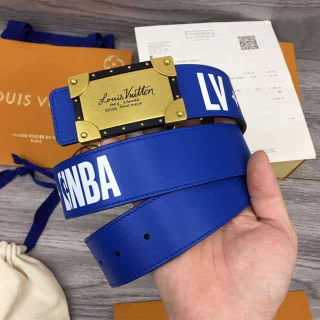 LOUIS VUITTON X NBA 3 STEPS 40MM REVERSIBLE MONOGRAM CANVAS BELT - B101