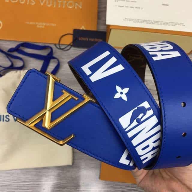 LOUIS VUITTON X NBA 3 STEPS 40MM REVERSIBLE MONOGRAM CANVAS BELT - B99