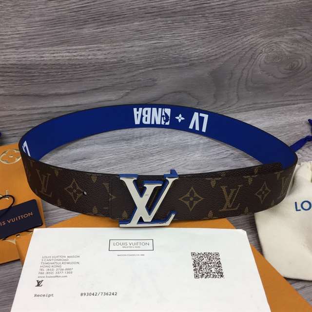 LOUIS VUITTON X NBA 3 STEPS 40MM REVERSIBLE MONOGRAM CANVAS BELT - B113