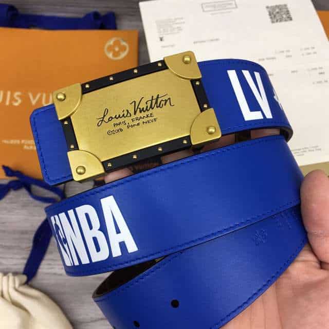 LOUIS VUITTON X NBA 3 STEPS 40MM REVERSIBLE MONOGRAM CANVAS BELT - B101