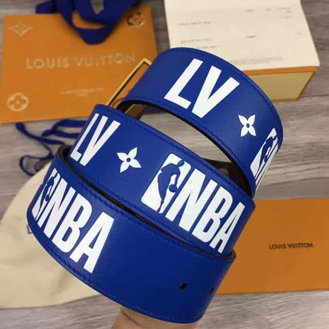 LOUIS VUITTON X NBA 3 STEPS 40MM REVERSIBLE MONOGRAM CANVAS BELT - B99