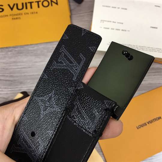 LOUIS VUITTON BELT METROPOLE MONOGRAM VIVIENNE ECLIPSE BLACK - B131