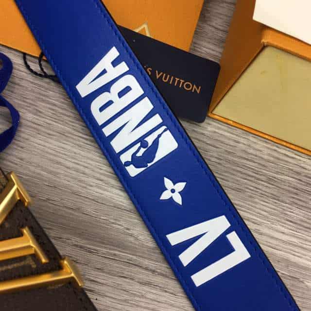 LOUIS VUITTON X NBA 3 STEPS 40MM REVERSIBLE MONOGRAM CANVAS BELT - B99