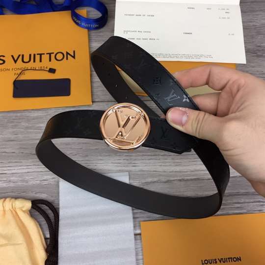 LOUIS VUITTON LV CIRCLE 30MM REVERSIBLE BELT - B139