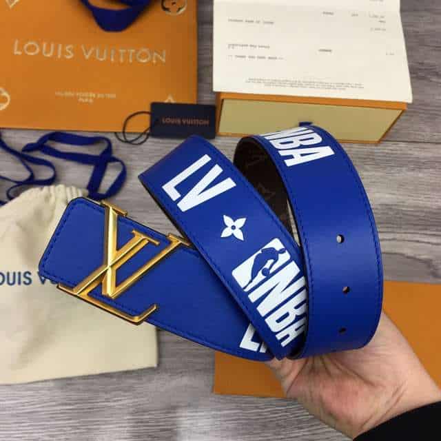 LOUIS VUITTON X NBA 3 STEPS 40MM REVERSIBLE MONOGRAM CANVAS BELT - B99