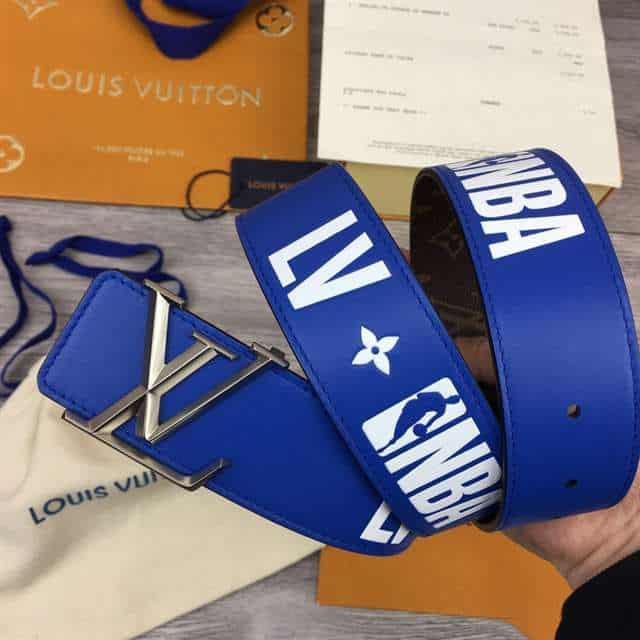 LOUIS VUITTON X NBA 3 STEPS 40MM REVERSIBLE MONOGRAM CANVAS BELT - B100