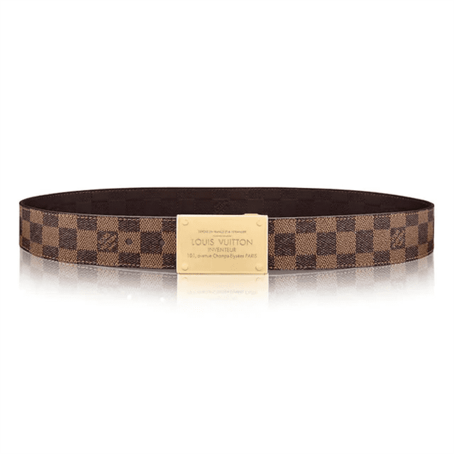 L0UIS VUITT0N NEO INVENTEUR REVERSIBLE 40MM DAMIER EBENE CANVAS BELT - B133
