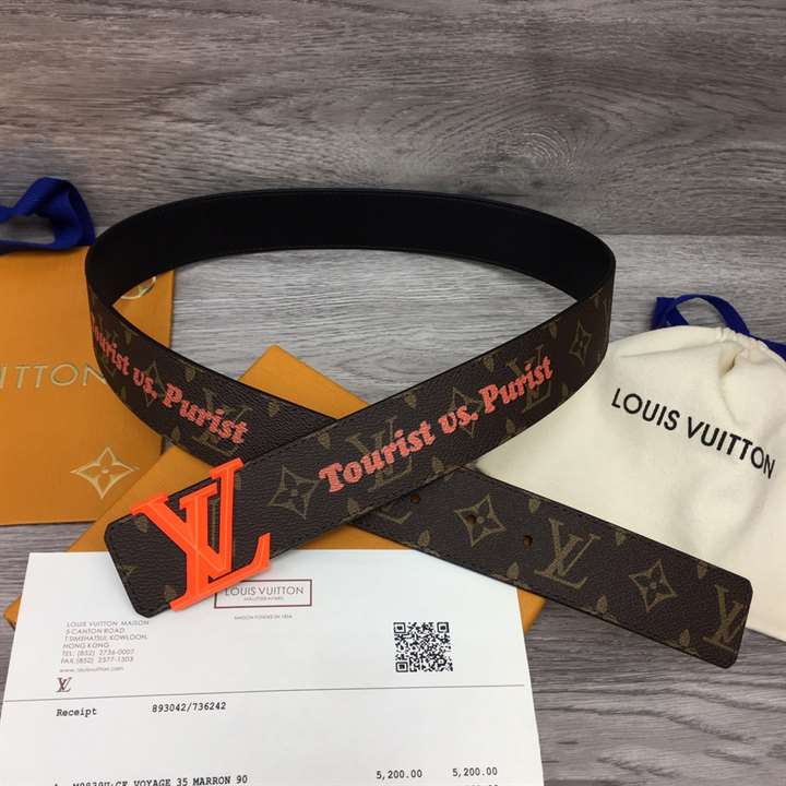 LOUIS VUITTON PYRAMIDE 40MM REVERSIBLE BELT MONOGRAM CANVAS RECTO SIDE - B76