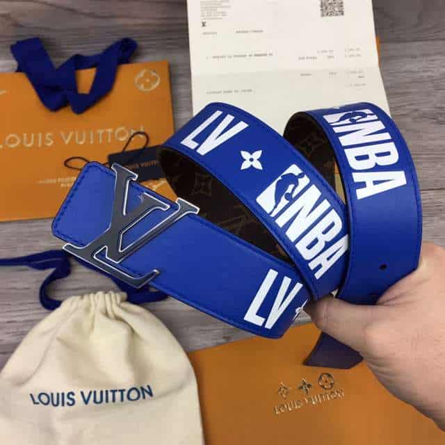 LOUIS VUITTON X NBA 3 STEPS 40MM REVERSIBLE MONOGRAM CANVAS BELT - B114
