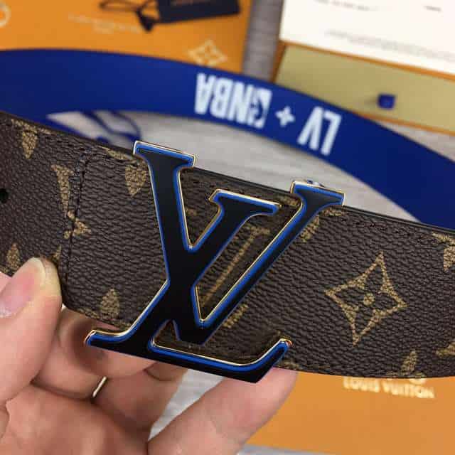 LOUIS VUITTON X NBA 3 STEPS 40MM REVERSIBLE MONOGRAM CANVAS BELT - B114