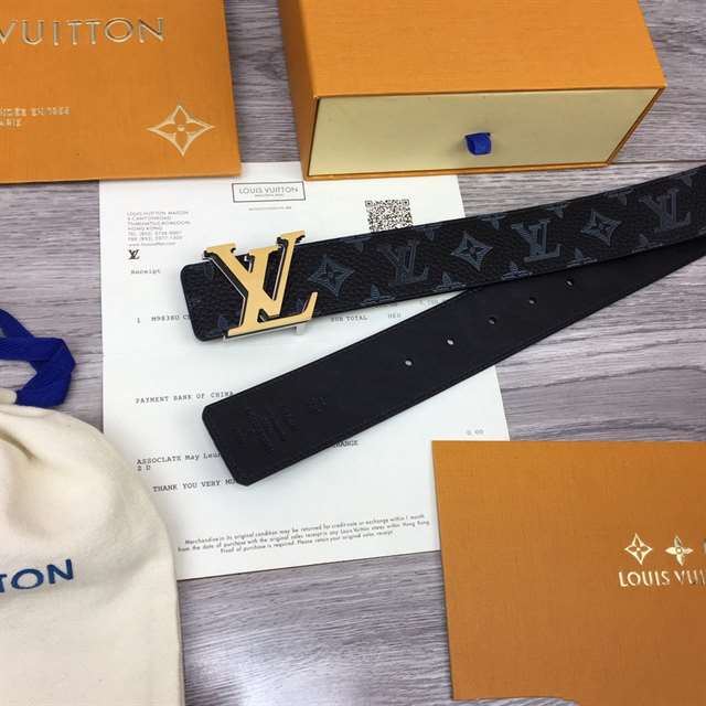 LOUIS VUITTON INITIALES 40MM REVERSIBLE MONOGRAM CANVAS BELT - B112