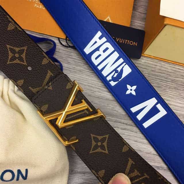 LOUIS VUITTON X NBA 3 STEPS 40MM REVERSIBLE MONOGRAM CANVAS BELT - B99