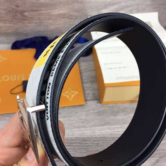 LOUIS VUITTON BELT INITIALES REVERSIBLE MONOGRAM LOGO STORY WHITE - B130