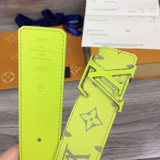 LOUIS VUITTON MEN'S INITIALES 40MM REVERSIBLE BELT YELLOW - B128