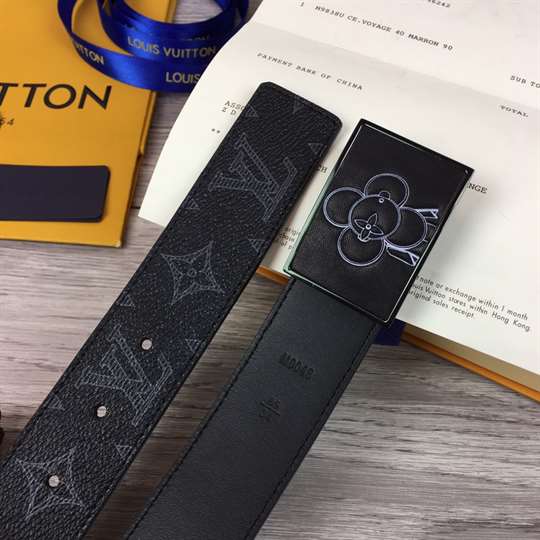 LOUIS VUITTON BELT METROPOLE MONOGRAM VIVIENNE ECLIPSE BLACK - B131