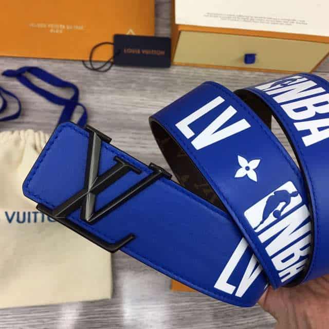 LOUIS VUITTON X NBA 3 STEPS 40MM REVERSIBLE MONOGRAM CANVAS BELT - B98