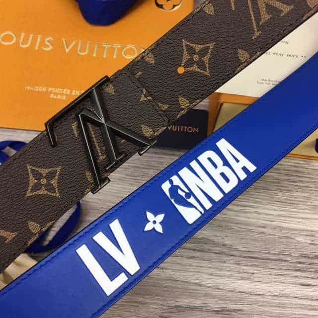 LOUIS VUITTON X NBA 3 STEPS 40MM REVERSIBLE MONOGRAM CANVAS BELT - B98