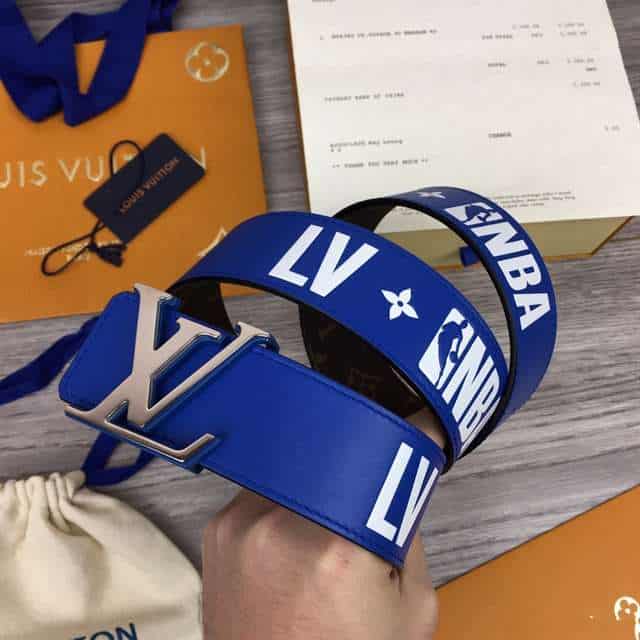 LOUIS VUITTON X NBA 3 STEPS 40MM REVERSIBLE MONOGRAM CANVAS BELT - B113