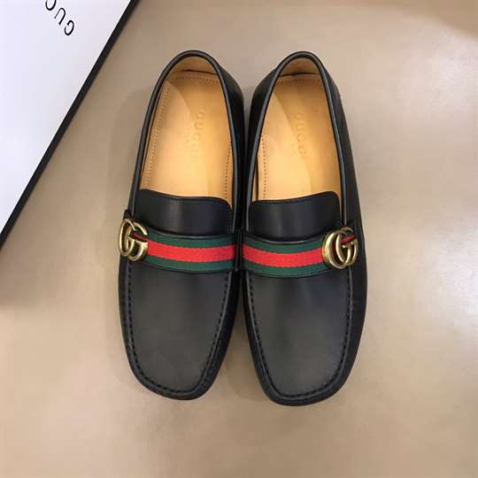 GUCCI LEATHER DRIVER WITH WEB - LDG005