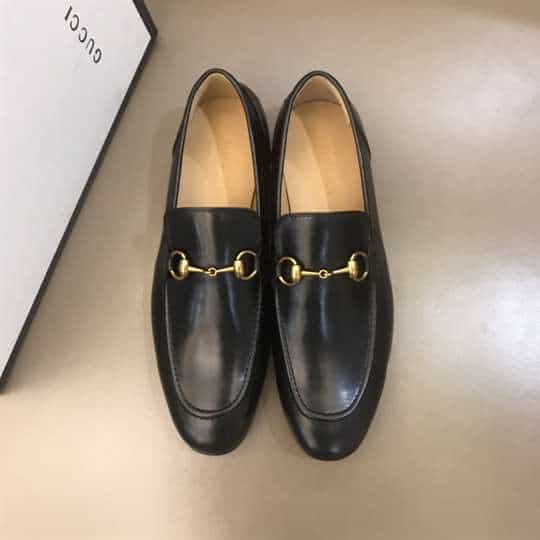 GUCCI JORDAAN LEATHER LOAFER - LDG016