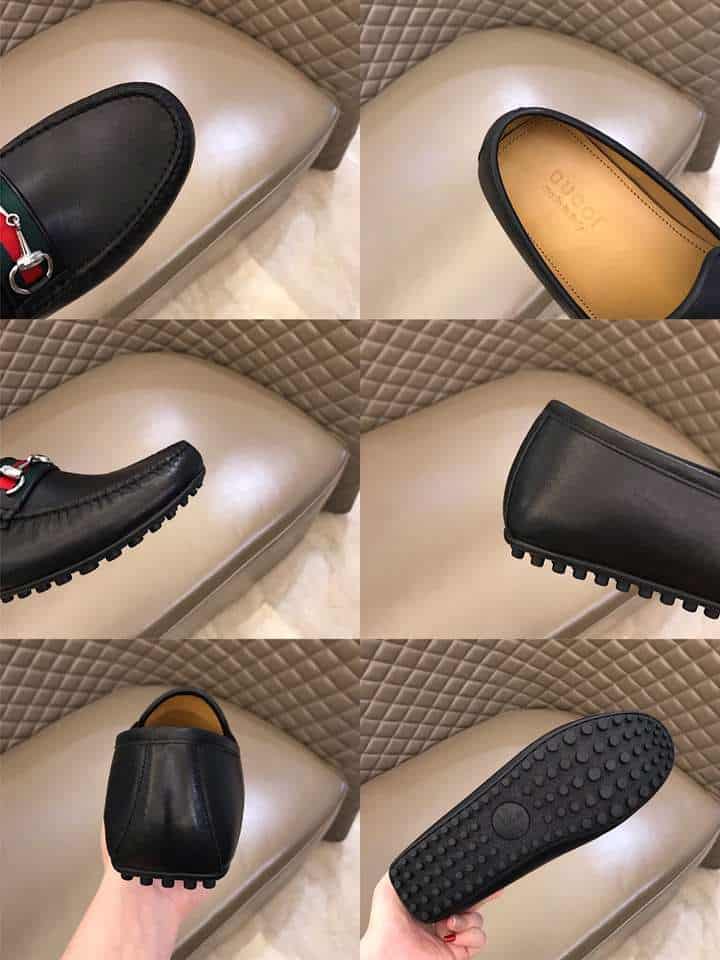 GUCCI GUCCI LEATHER DRIVER WITH WEB - LDG010