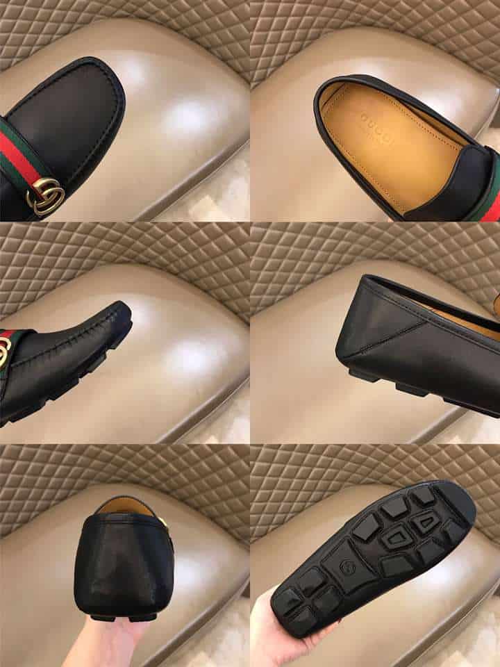 GUCCI LEATHER DRIVER WITH WEB - LDG005