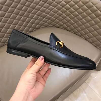 GUCCI BRIXTON HORSEBIT-DETAILED LEATHER COLLAPSIBLE-HEEL LOAFERS - LDG013