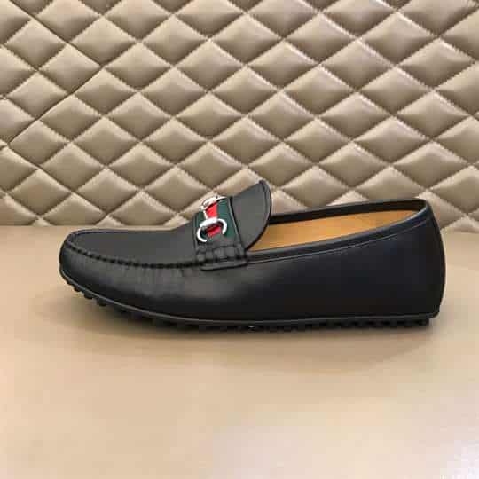 GUCCI GUCCI LEATHER DRIVER WITH WEB - LDG010