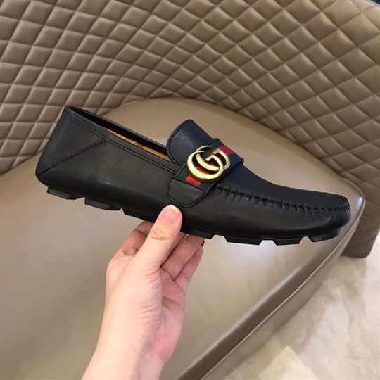 GUCCI LEATHER DRIVER WITH WEB - LDG005