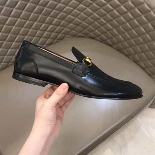 GUCCI JORDAAN LEATHER LOAFER - LDG016