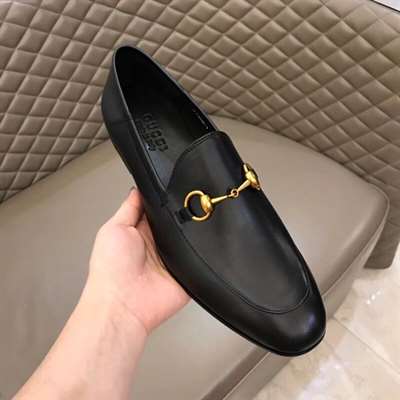 GUCCI BRIXTON HORSEBIT-DETAILED LEATHER COLLAPSIBLE-HEEL LOAFERS - LDG013
