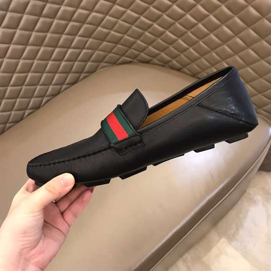 GUCCI LEATHER DRIVER WITH WEB - LDG005