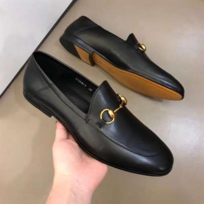 GUCCI BRIXTON HORSEBIT-DETAILED LEATHER COLLAPSIBLE-HEEL LOAFERS - LDG013