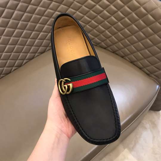 GUCCI LEATHER DRIVER WITH WEB - LDG005