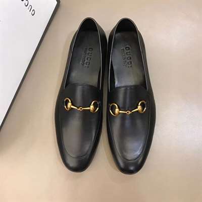GUCCI BRIXTON HORSEBIT-DETAILED LEATHER COLLAPSIBLE-HEEL LOAFERS - LDG013