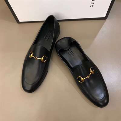 GUCCI BRIXTON HORSEBIT-DETAILED LEATHER COLLAPSIBLE-HEEL LOAFERS - LDG013